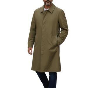 Vintage London Fog Tan Trench Coat 40R Classic Belted Rain Coat Timeless